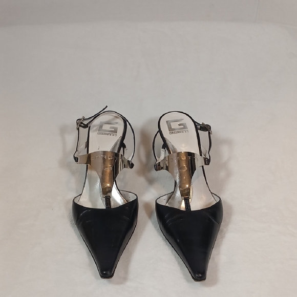 G Cerutti Shoes - Vintage G Cerutti Black/Silver Tone Strappy Heels Sz 37